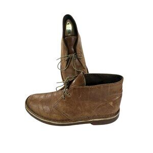 Clarks Originals Men 7.5 M Brown Leather Chukka Lace Up  Ankle Desert Boots